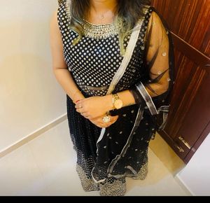 Elegant Black Anarkali Suit