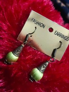 Green Fashion Earrings