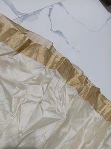 Cream &amp; Gold Silk Skirt