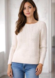 Elegant Cream Knit Sweater