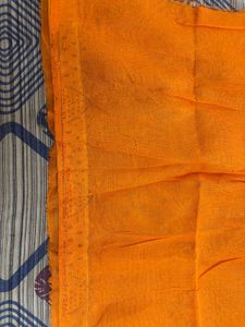 Elegant Orange Saree