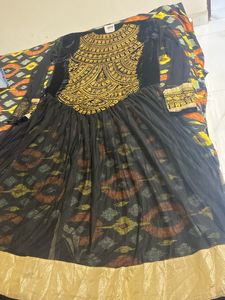Unstiched Net And Shaleen Long Kurta