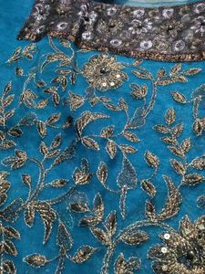 Soft Net Embroidered Saree