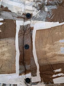 Brown &amp; Beige Top and Pants Set