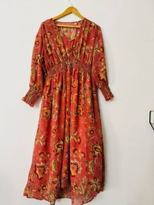 Floral Print Midi Dress 🔸🐹