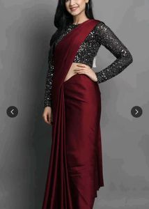 Elegant Maroon Saree