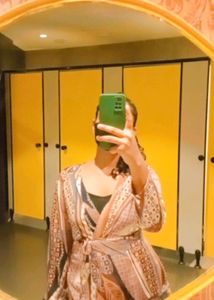Silky Printed  Wrap Top