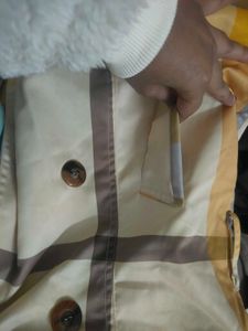 Stylish Plaid Trench Coat