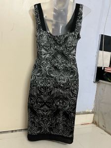 Branded Pinterest Elegant Black Patterned Dress