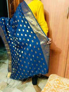 Blue Colour Banarasi Dupatta 💜