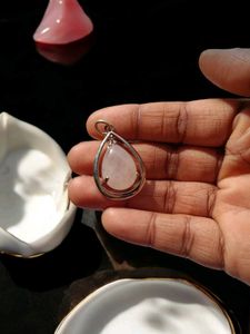 Rose Quartz Drop Crystal Pendant