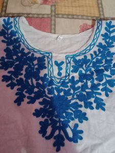 Off White Short Kurti
