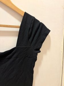 Black Square Neck Crop Top