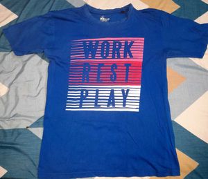 Blue Graphic Print Tee