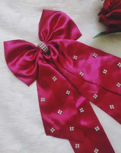Long Tail Bow With Rhinestone