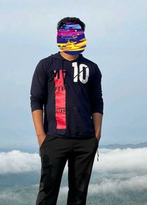 Navy Graphic Hoodie - Size XL