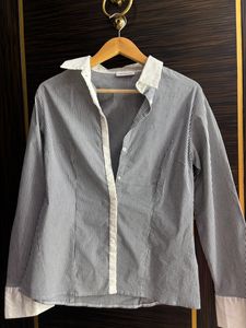 Striped Button-Down Shirt