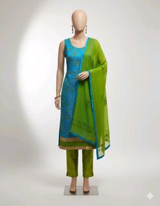 Modal Chanderi Dress Material