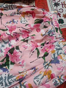 Floral knee length midi skirt