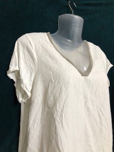 Cache Short Sleeve White Top