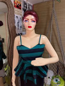 Striped Peplum Top