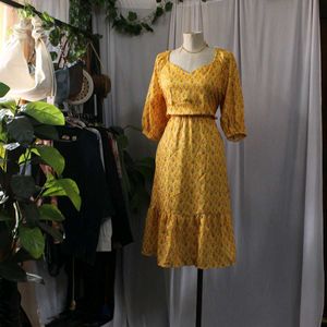 Vera Moda Yellow Floral Dress