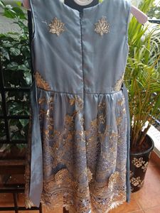 Beautiful Grey Embroidered Gown