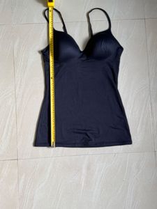 Black Shelf Bra Tank Top
