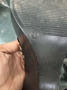 Elegant Black Embellished Heels - Size 9/39