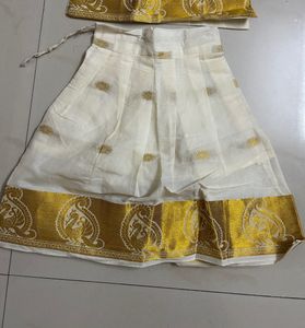 Baby Girl Traditional Wear Golden White