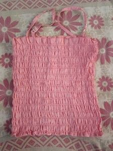 Pink Smocked Top &amp; Cover Up Set