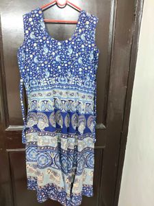 Boho Print Dress💙💚🤍