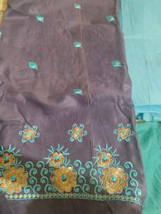 Blue &amp; Pink Dress Material