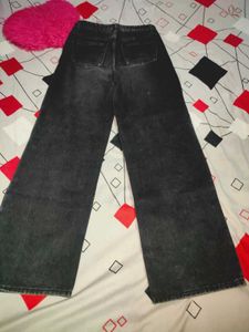black faded baggy jeans