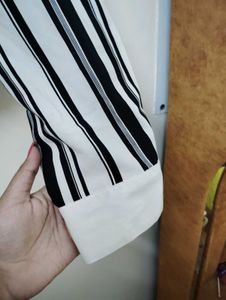 Striped Tie-Front Shirt