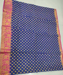 Elegant Blue &amp; Pink Saree