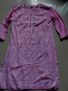 Pink Embroidered Kurti