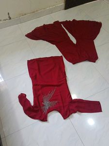 A Straight Sharara Kurti Set