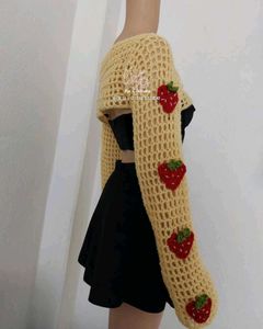 Crochet Yellow Strawberry 🍓 Bolero