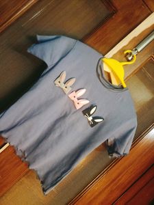 Beautiful Teddy Bear Crop Top