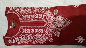 Yellow Embroidered Kurti
