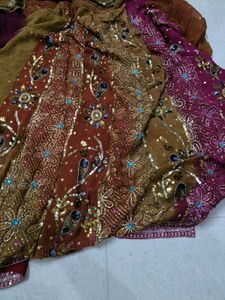 Vintage Lehenga style Saree