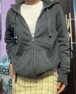 charcoal hooded sweatshirt with glitter heart