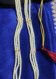 Elegant Pearl &amp; Stone Necklace Gold Plated
