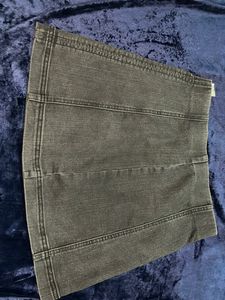 Short Grey Jean Skirt