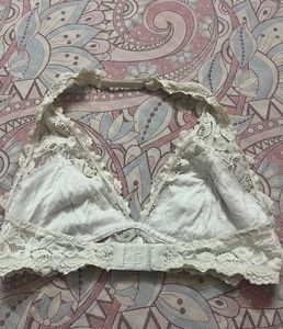 White Lace Halter Bralette