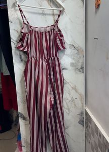 Striped Ruffled Romper
