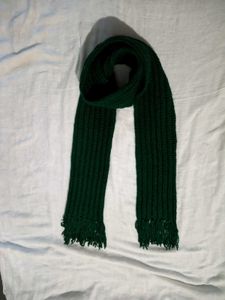 Handmade crochet Green Scarf with bow