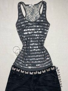 Sequin Ibiza Y2k Top