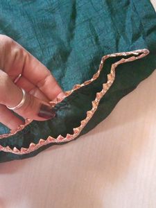 Branded Bottle Green Kurta With Plazzo Dupatta